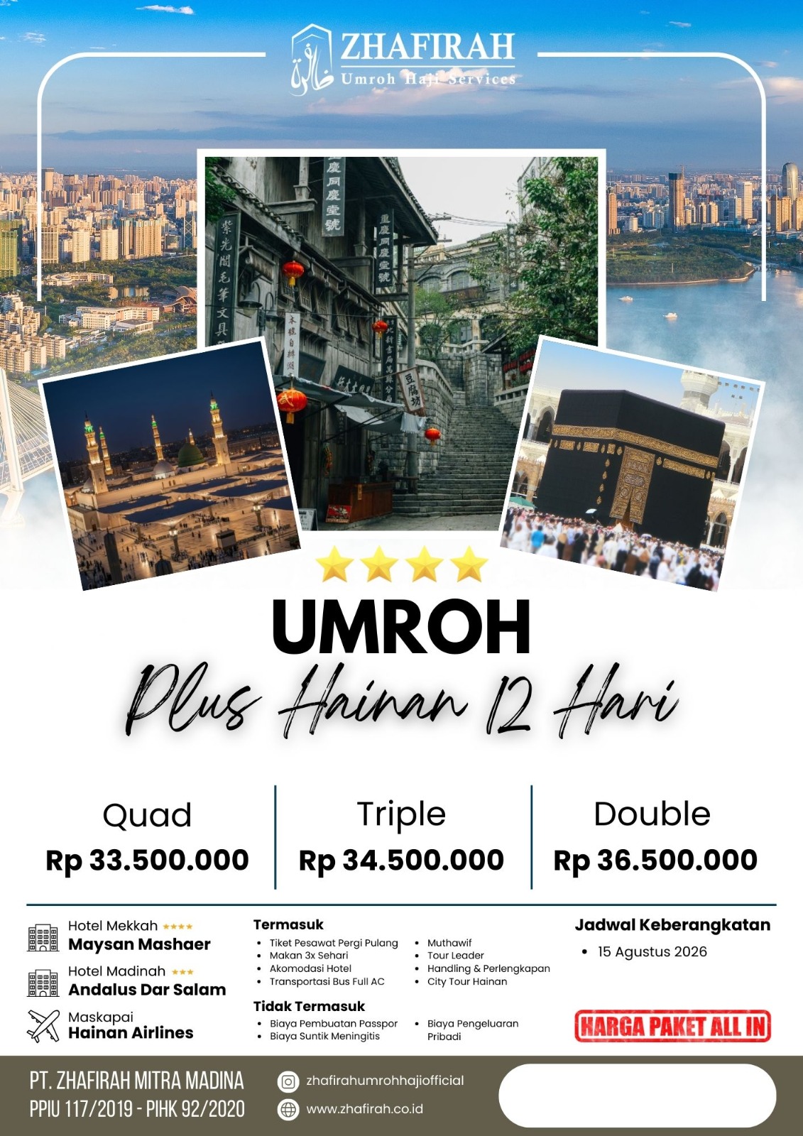 Paket umroh surabaya 2026