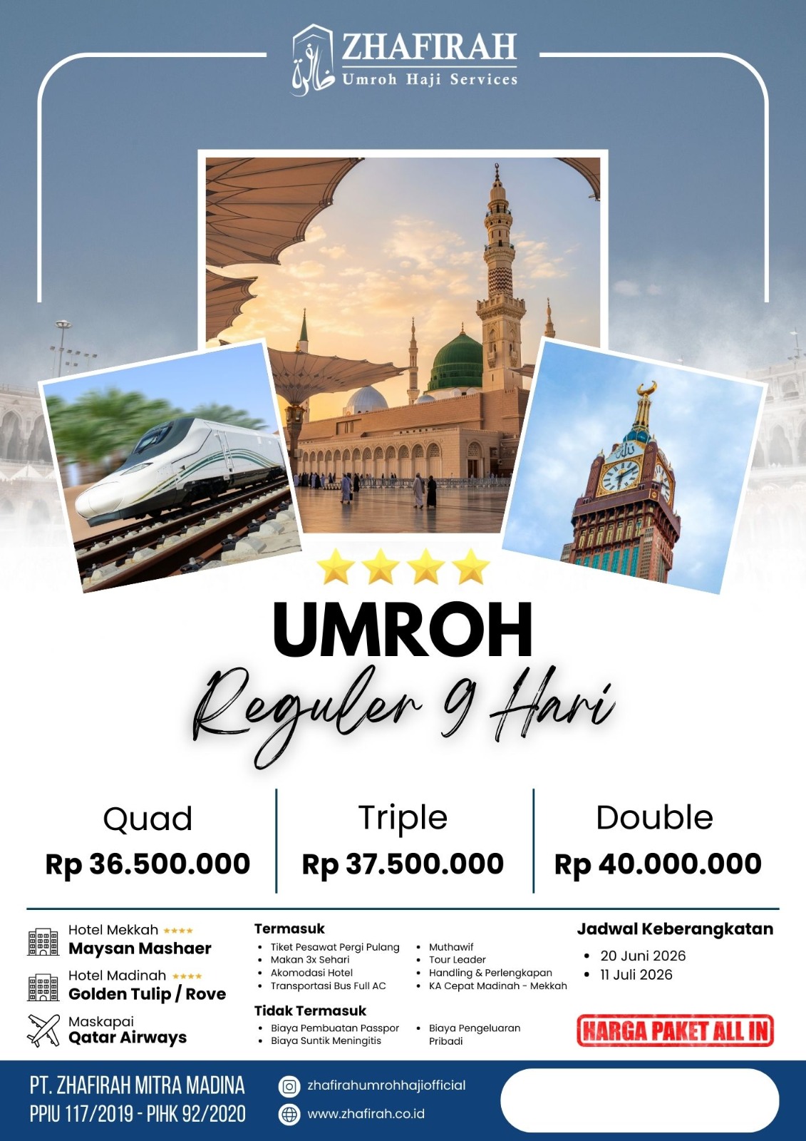 Paket umroh surabaya 2026